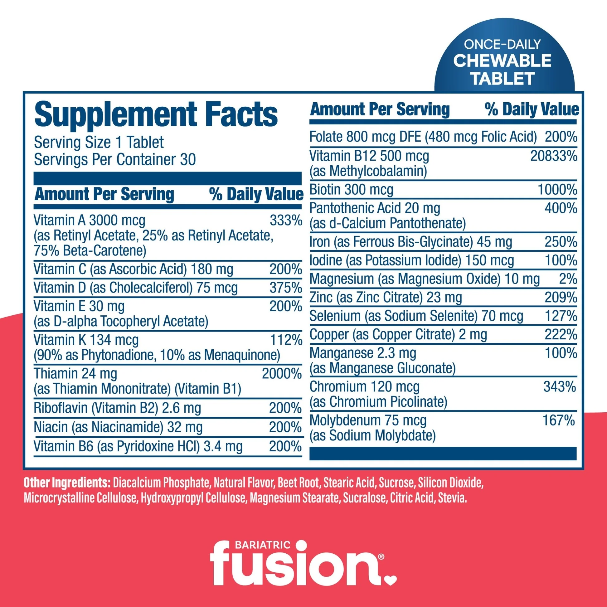 One Per Day Chewable Multivitamin with 45mg Iron